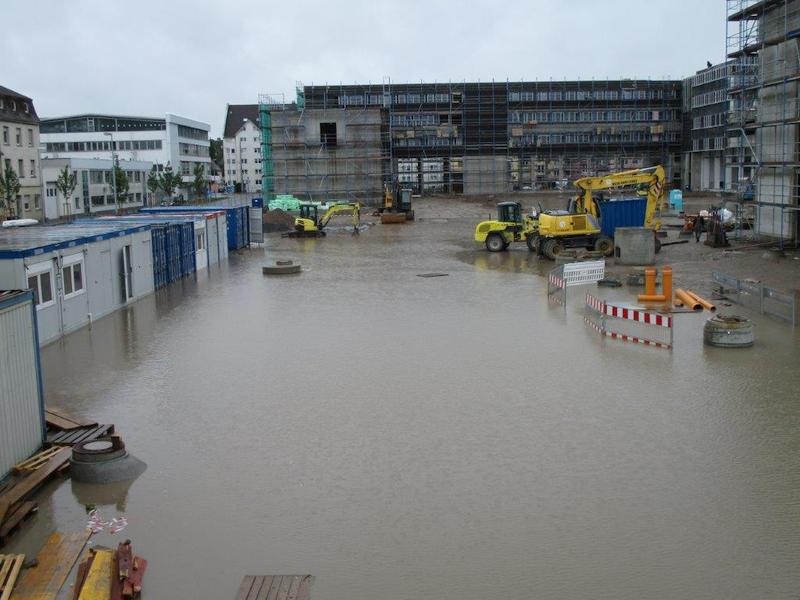 Das Unwetter am letzten Mai Wochenende 2016 hat auch unsere Baustelle "besucht"!