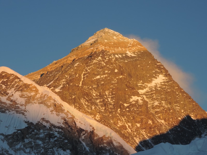 Gipfelpyramide des Giganten – eine sehr seltene Aufnahme.